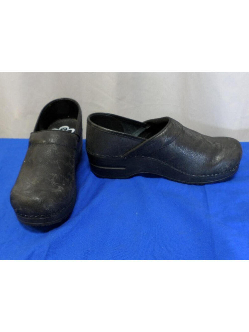 DESIGNER SANITA SLIPON STYLISH COMFY BLACK DANISH CLOGS SHOES WOMENS SIZE 38